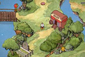 Exploring the world map in Cuphead