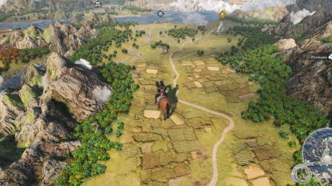 Exploring the world map in Dynasty Warriors Origins