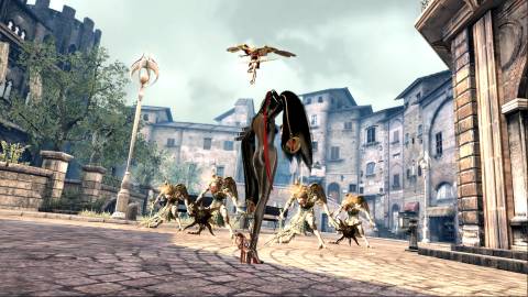 Facing enemies in Bayonetta