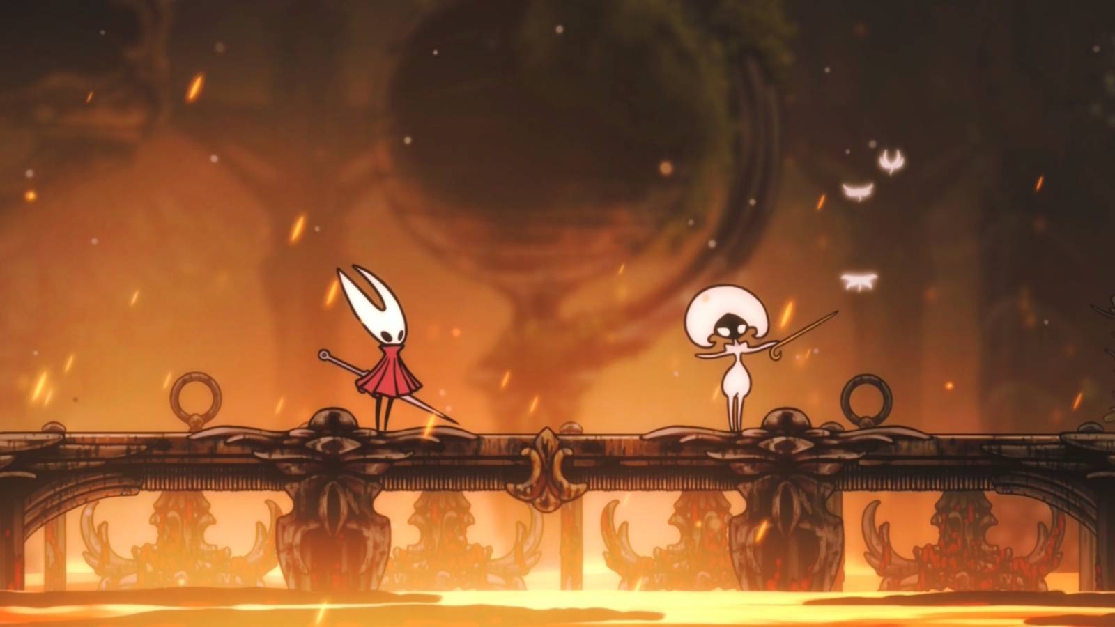Facing Lace in Deep Docks in Hollow Knight Silksong