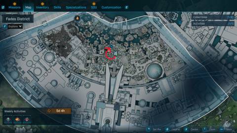 Fades District Evocarium location