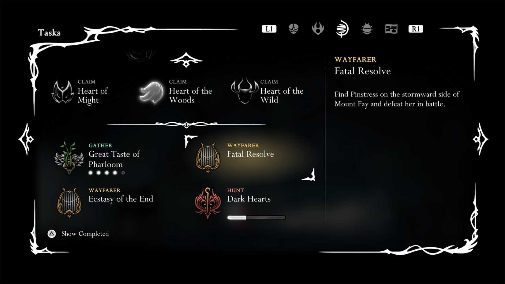 Missão Resolução Fatal Silksong — Pinstress guia Dropraro