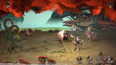 Fighting a battle in Astria Ascending