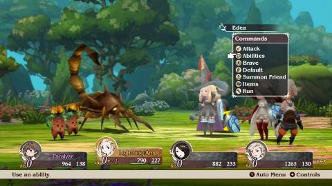 Fighting a battle in Bravely Default Flying Fairy HD Remaster