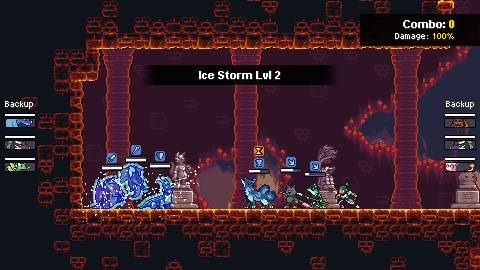 Fighting a battle in Monster Sanctuary