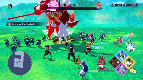 Fighting a boss in Farmagia