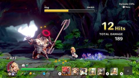 Fighting a mini-boss in Little Noah Scion of Paradise