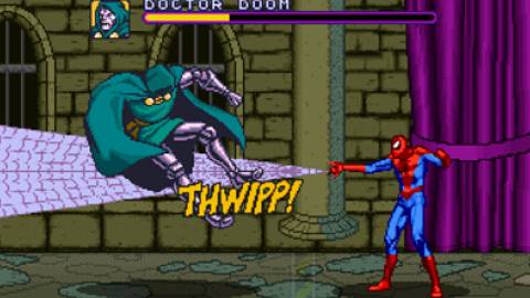 Fighting Dr Doom in Spider-Man The Video Game