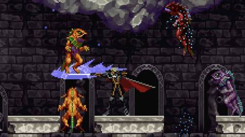 Fighting enemies in Castlevania Symphony of the Night (1)