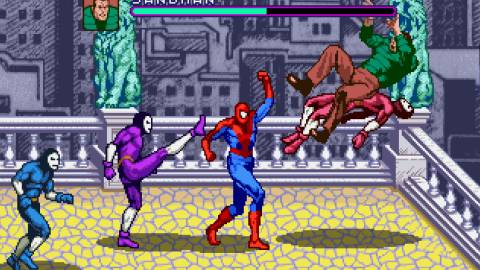 Fighting enemies in Spider-Man The Video Game