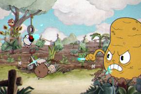 Fighting Glumstone The Giant in Cuphead