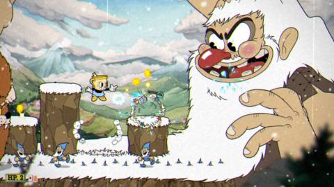 Fighting Sal Spudder in Cuphead