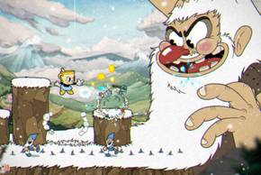 Fighting Sal Spudder in Cuphead