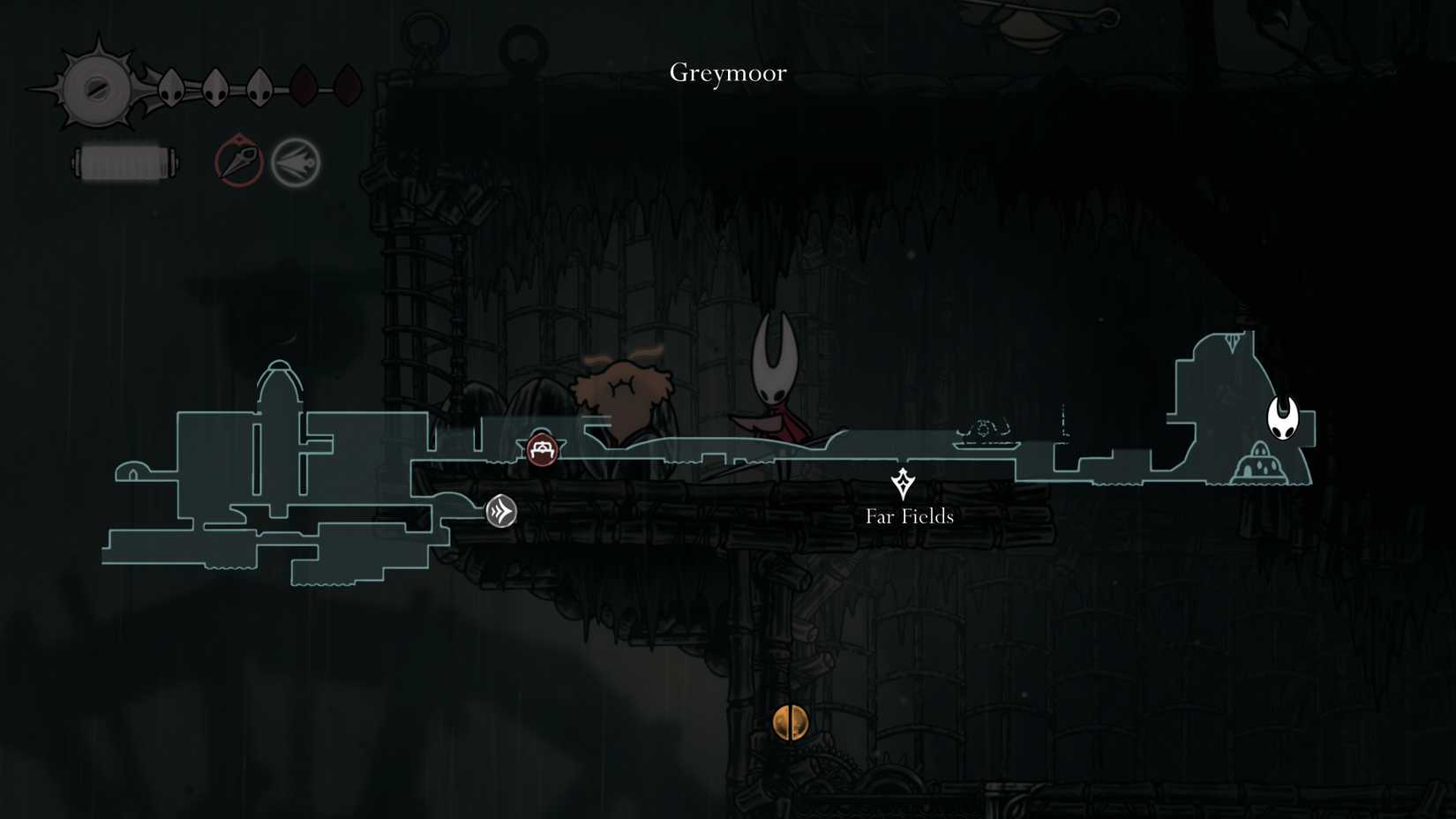 Finding the Greymoor flea on the map in Hollow Knight Silksong