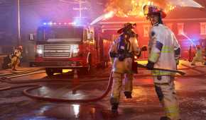 Firefighting Simulator Ignite key art neighborhood fire