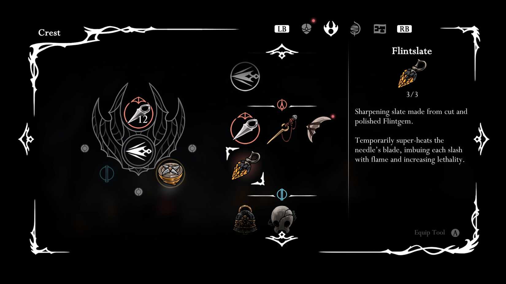 Ferramenta Flintslate em Silksong Ardósia em Silksong - Guia Flintslate com Dano de Fogo | Dropraro