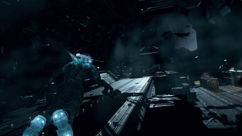 Floating in space in Dead Space (2023)