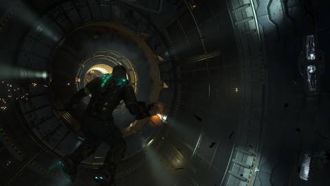 Floating in zero gravity in Dead Space (2023)