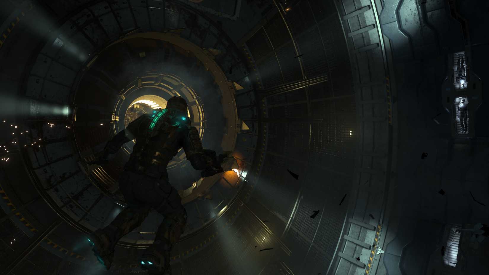 Floating in zero gravity in Dead Space (2023)