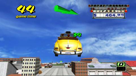 Following an arrow in Crazy Taxi