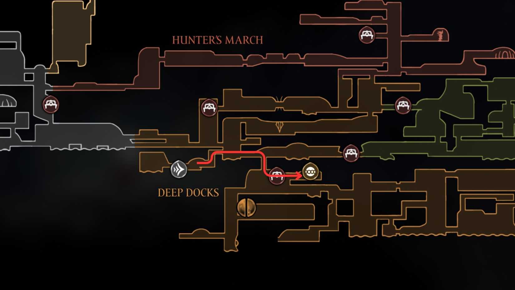 localização da loja da filha da forja em hollow knight silksong