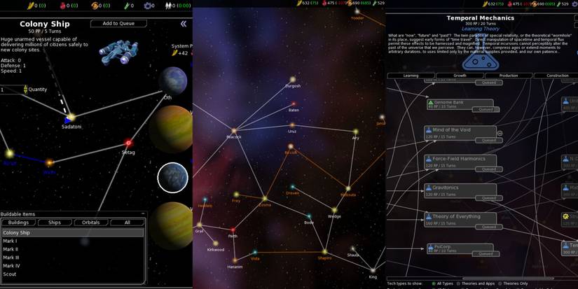 FreeOrion Gameplay Collage