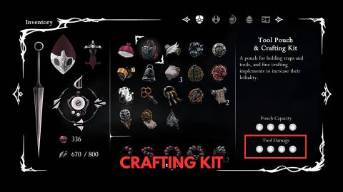 fully upgraded crafting kit max tool damage in hollow knight silksong