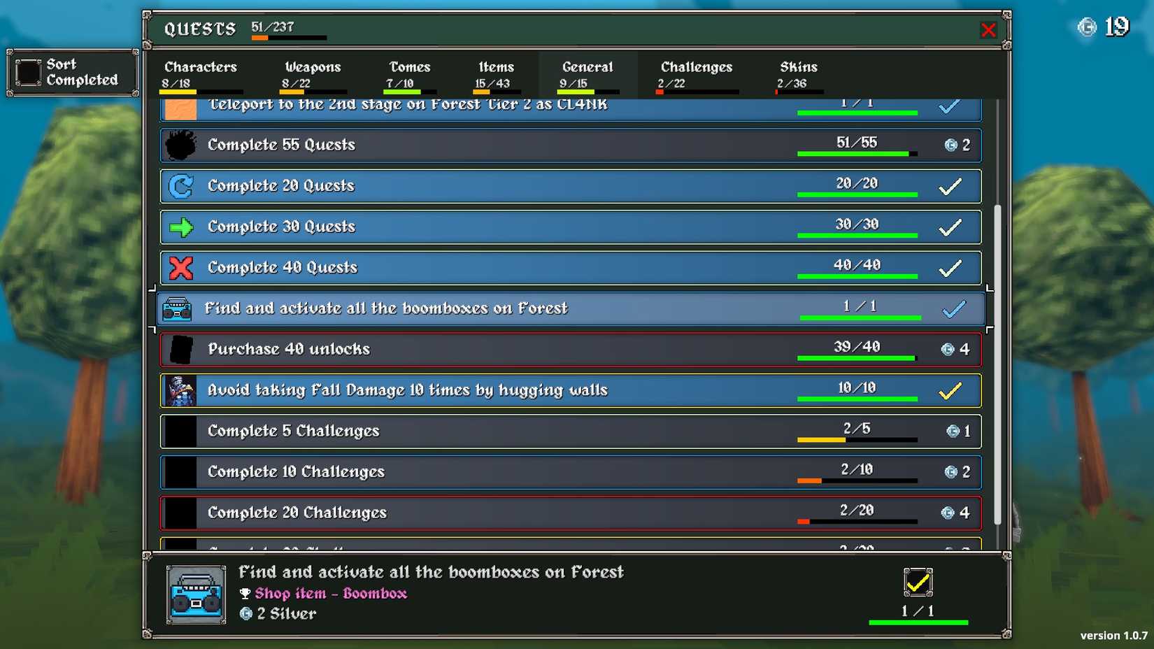 General Quests page megabonk