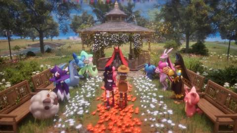 Getting married in Palworld Palfarm