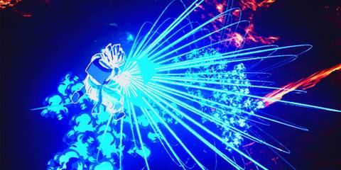 Gogeta unleashing a flurry of energy attacks - Dragon Ball Sparking! Zero