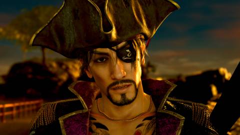 Goro as a pirate in Like a Dragon Pirate Yakuza in Hawaii