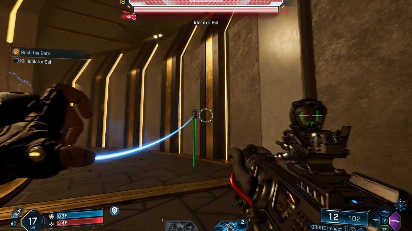 Grabbing Locust Cannister Idolator Sol Boss Borderlands 4