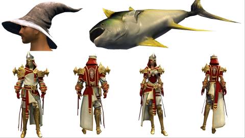 guild wars 2 fractal incursions twitch drops wizard hat krytan floppy fish white mantle outfit