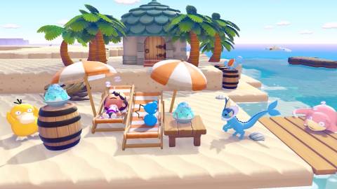 Hanging by a beach in Pokemon Pokopia
