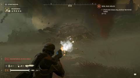 The Player Shooting the Opening in the Hive Lords Armor