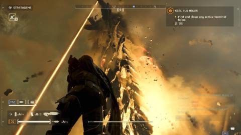 A 500 Kg Bomb Hitting a Hive Lord