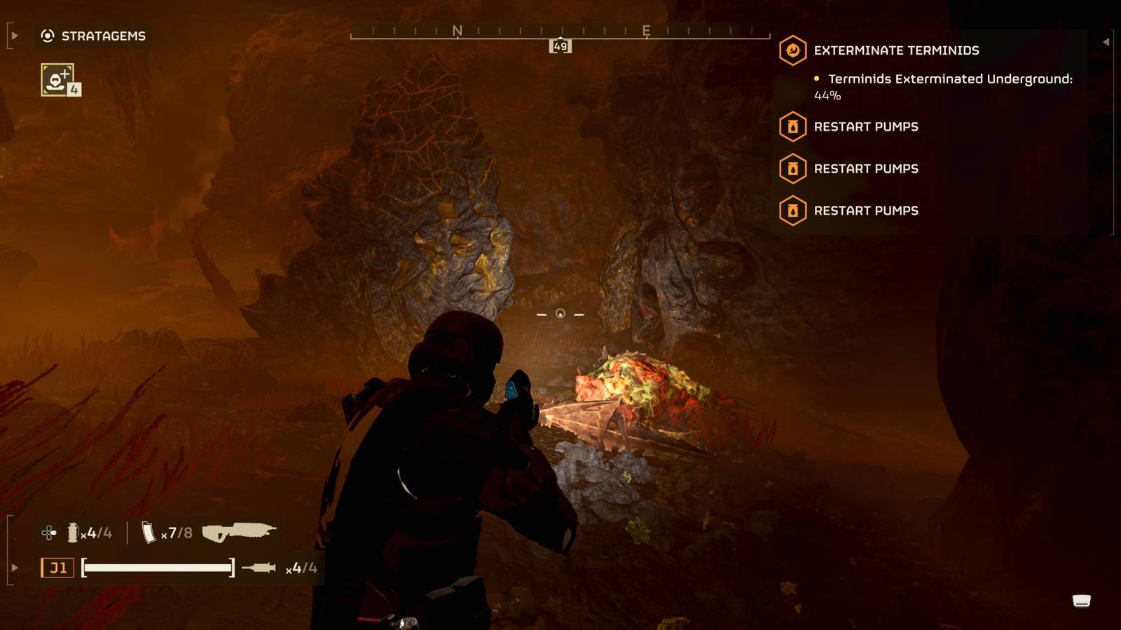 The Player using their Flashlight 