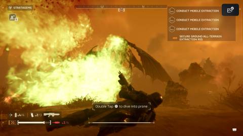 The Player Diving Away From Dragonroach Breath 