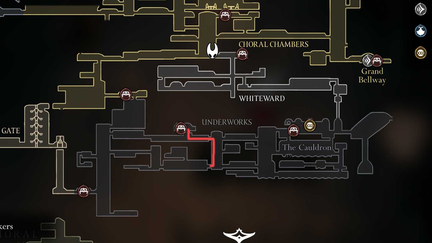 hollow-knight-hk-silksong-how-get-clawline-skill-grapple-grappling-hook-harpoon - step 1 - up to the bench