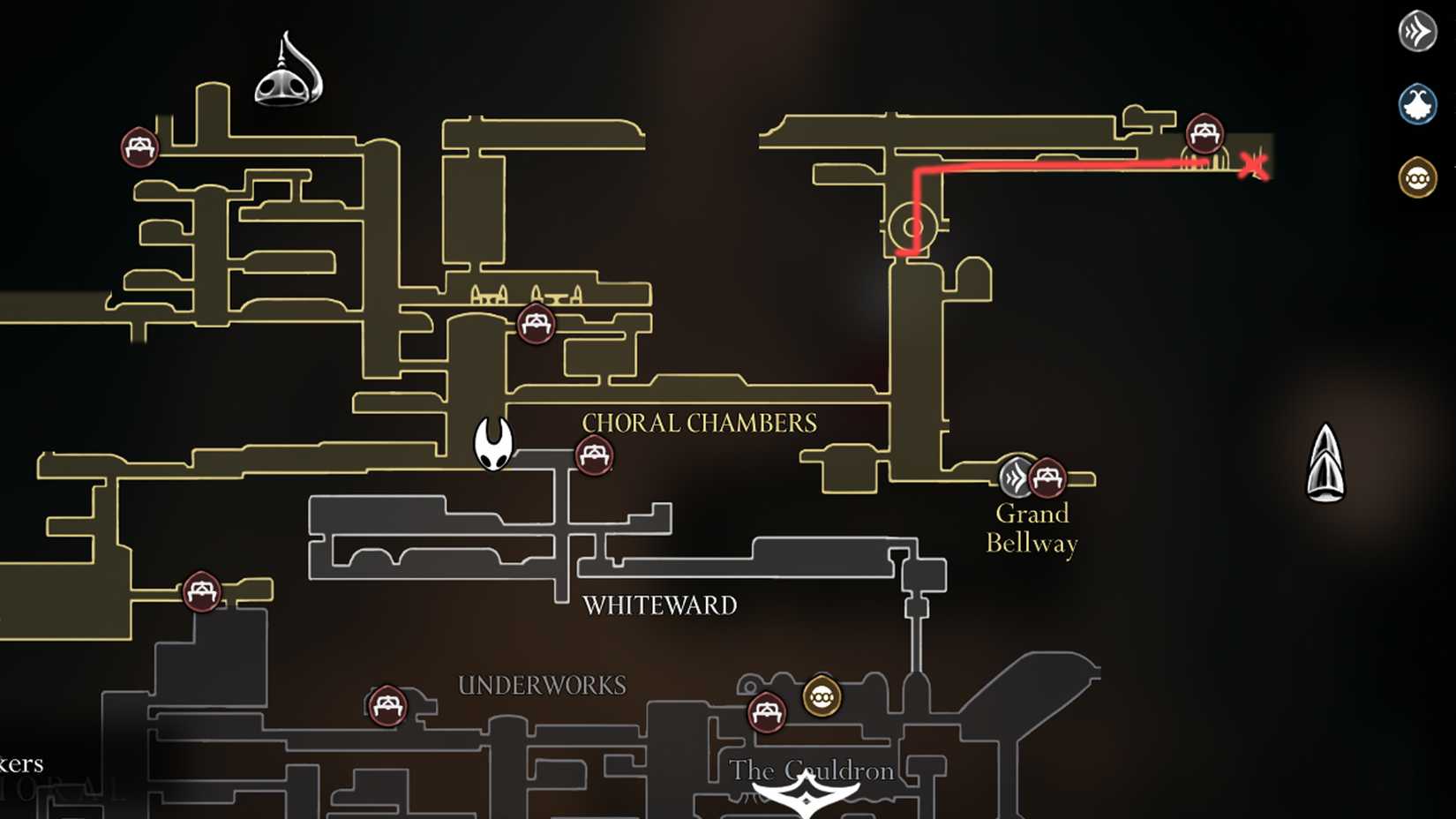hollow-knight-hk-silksong-how-get-clawline-skill-grapple-grappling-hook-harpoon - step 2 - up to bench and shrine