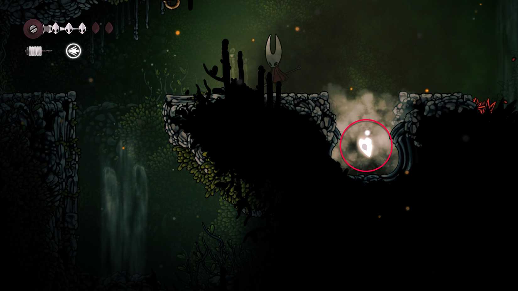 hollow-knight-hk-silksong-how-progress-far-fields-stuck-guide-where-go-exit-leave - route 3 secret room mask7