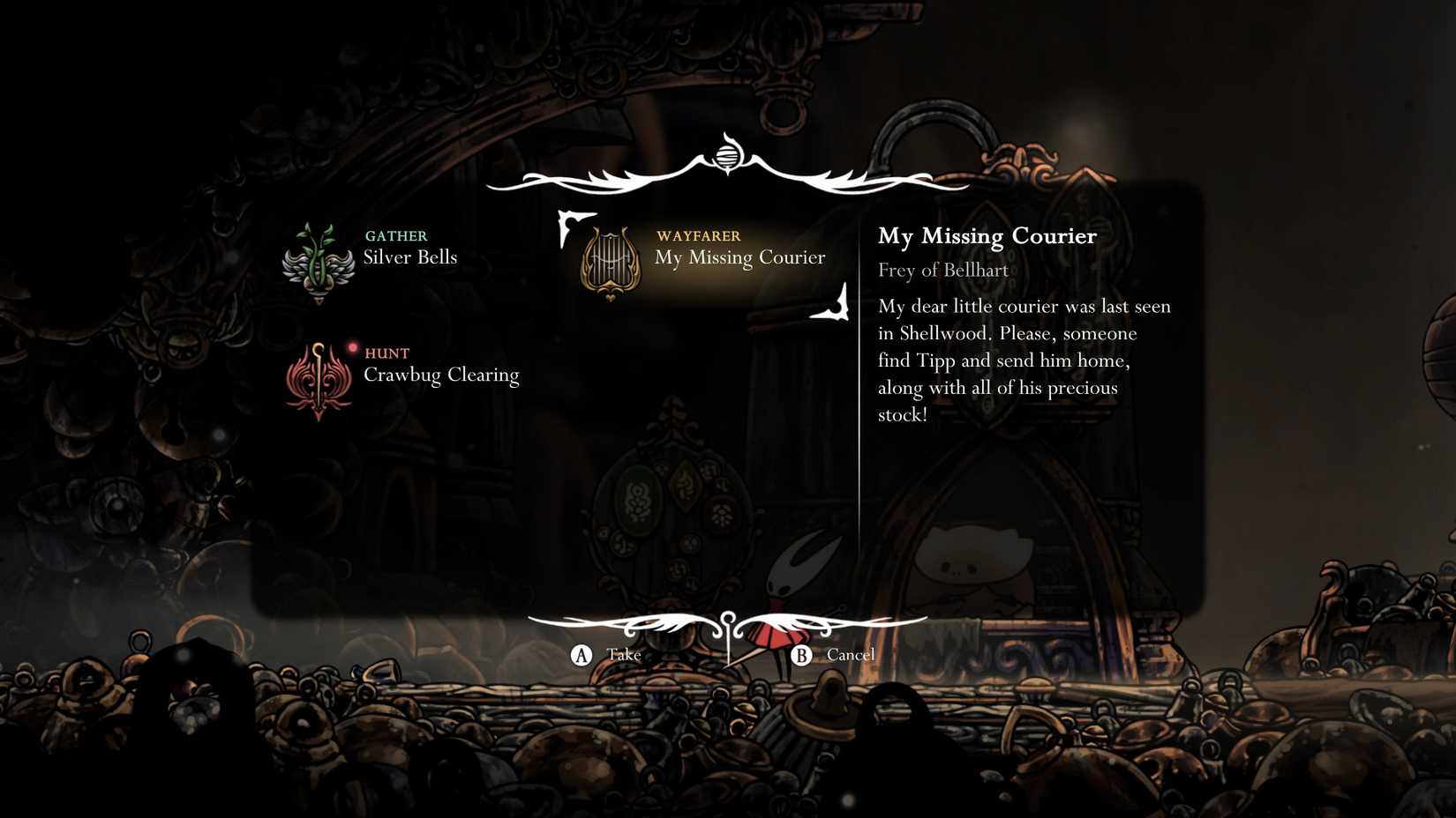 hollow-knight-hk-silksong-how-track-where-find-tipp-location-my-missing-courier-quest-traces-lower-shellwood - trigger