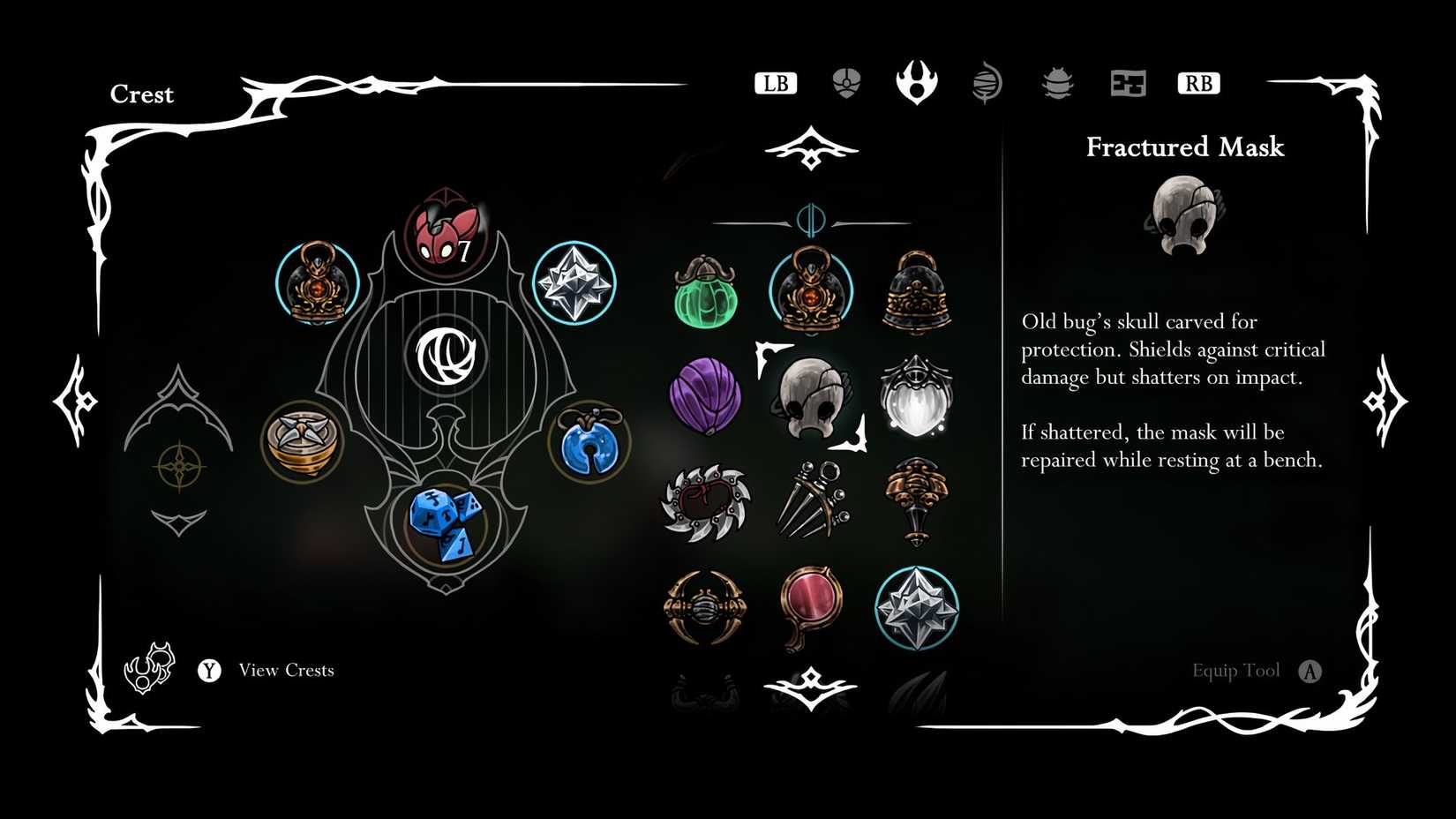 Construção Crest Andarilho Nível S em Hollow Knight Silksong - Dropraro Team Cherry