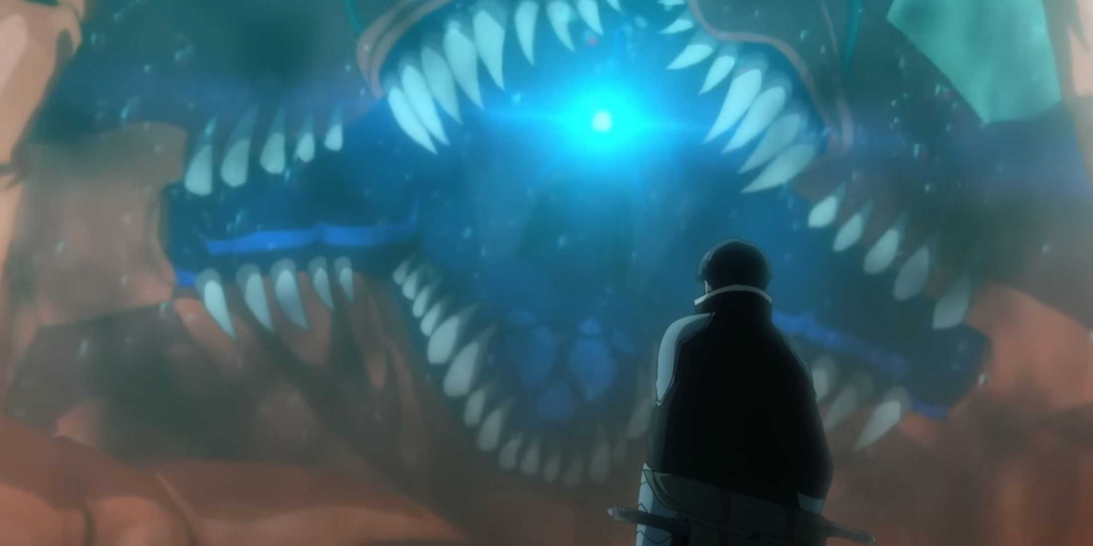 Hoshina talks to No. 10 in the anime - Kaiju No. 8