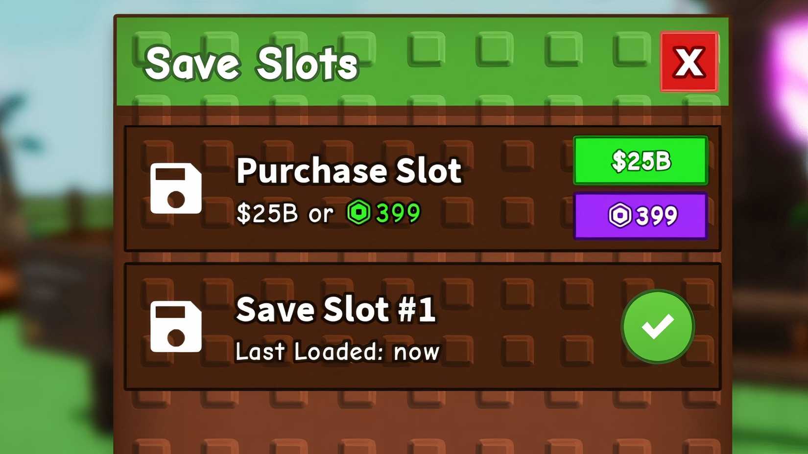how do save slots work in grow a garden