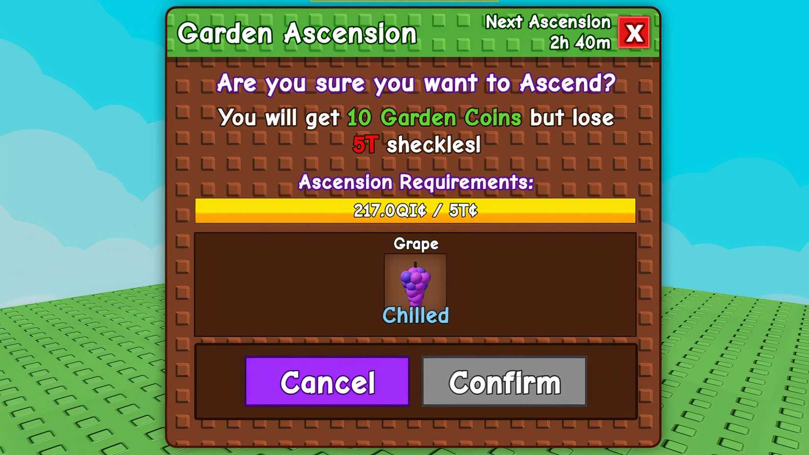 how to do garden ascension in grow a garden