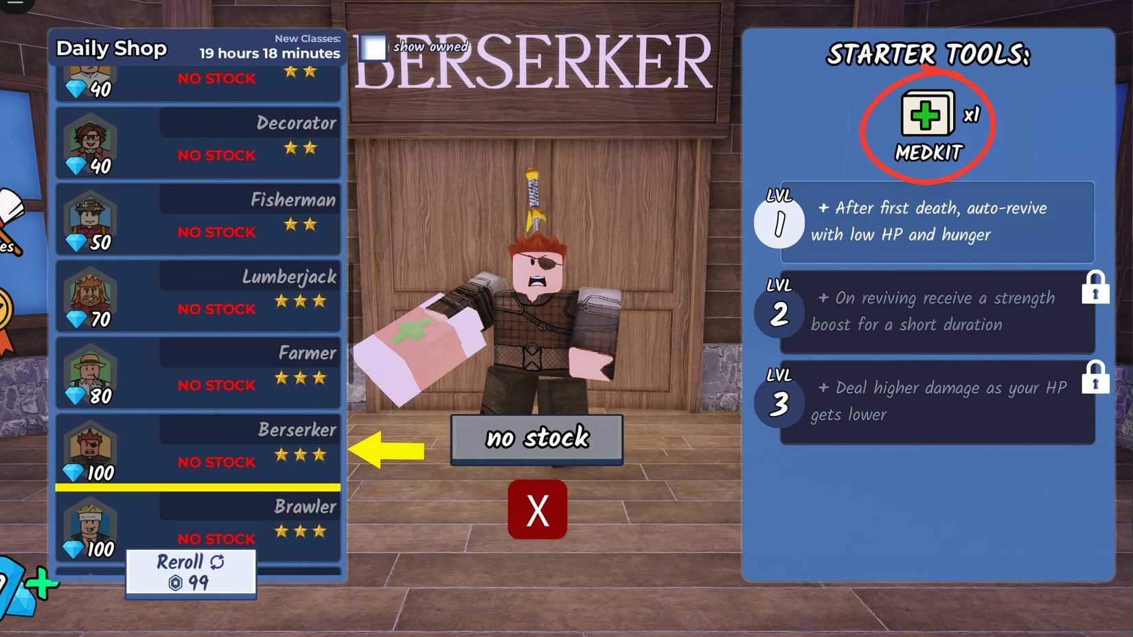 how to get medkits in 99 nights in the forest