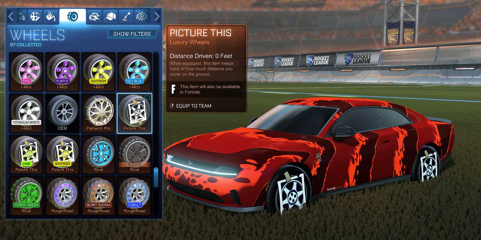 how to get the Picture This Wheels in Rocket League