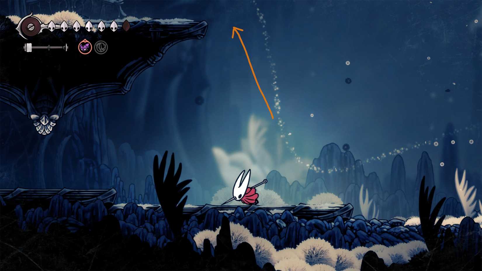 how to reach pinstress location 4 in hollow knight silksong