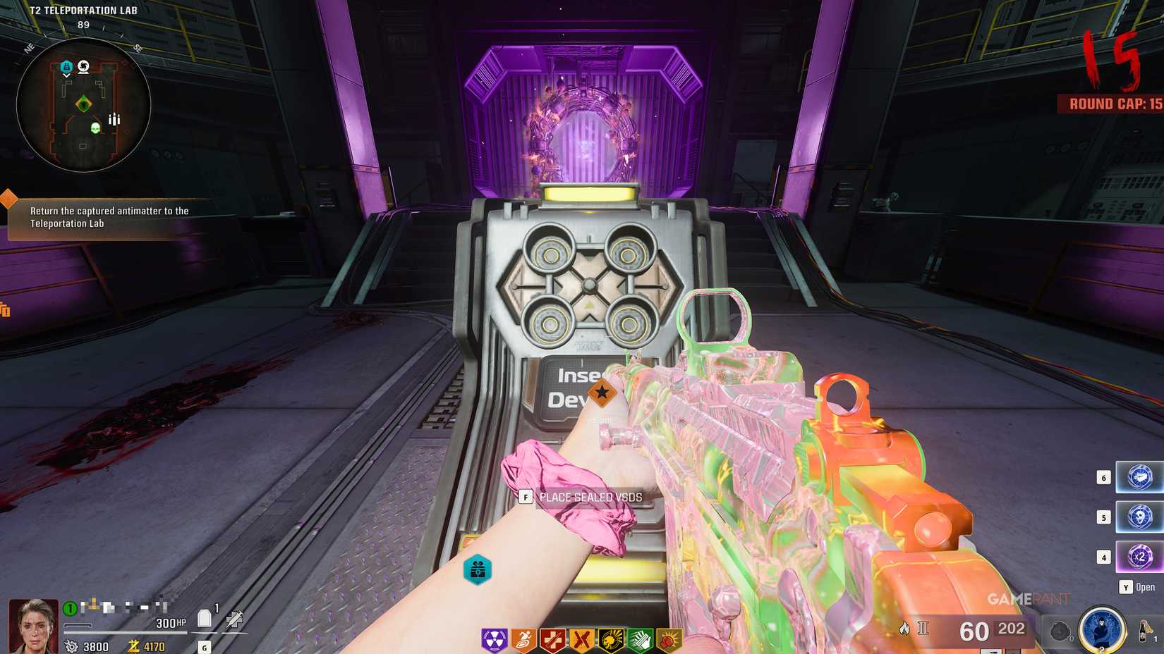 how to return the captured animatter to the teleportation lab in the Reckoning 